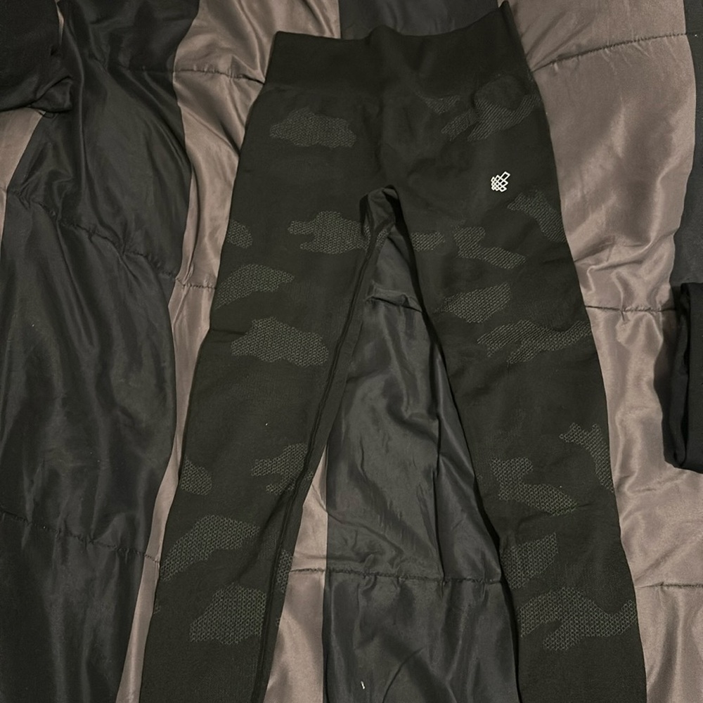 Jed North black camouflage leggings
